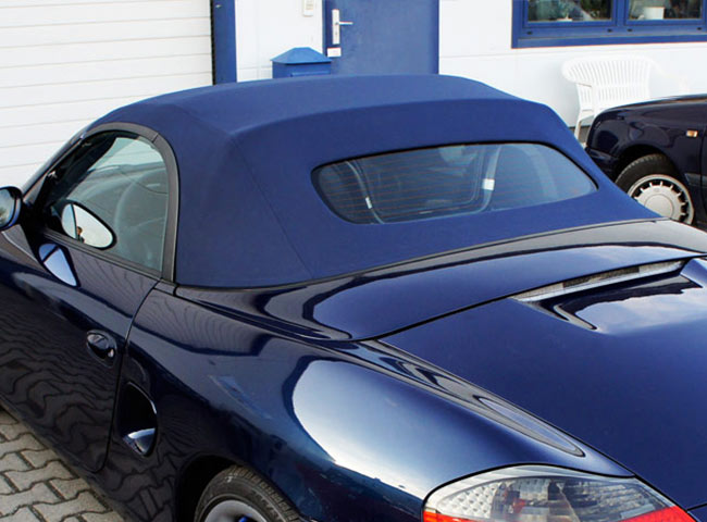 For comparison: our in-house developed Porsche Boxster 986 convertible top with  glass rear window